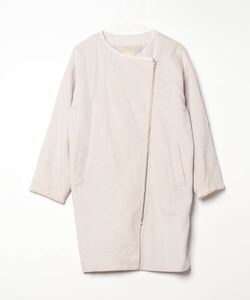 「BEAMS HEART」 ノーカラーコート 0 ベージュ レディース