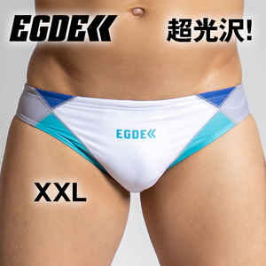 EGDE【貴重なXXL！競パン！超光沢！希少！廃盤品！】EGDE WX WET 競パン ポロパン 水着 白 XXLサイズ