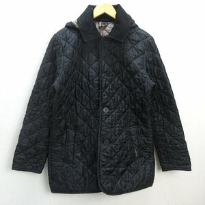 D■英国製■ラベンハム/LAVENHAM 中綿キルティングジャケット/JKT【38】黒/MENS/23【中古】■