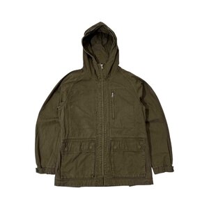 AIGLE エーグル フード付き ジップアップ コットン ミリタリー ジャケット ハーフコート Mサイズ/カーキ/メンズ アウトドア