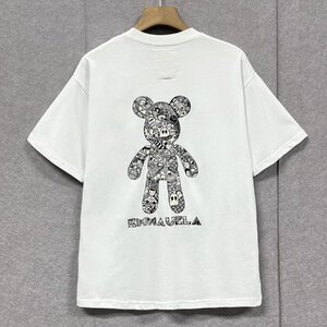 人気・半袖Tシャツ 定価2万◆Emmauela・イタリア・ミラノ発◆上質 吸汗 通気 ソフト 個性 クマ プルオーバー カットソー ストリート 夏 L