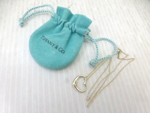 【37603】◆ファッション TIFFANY/ティファニー ネックレス オープンハート シルバー SV925 保護袋付 訳あり 現状品◆