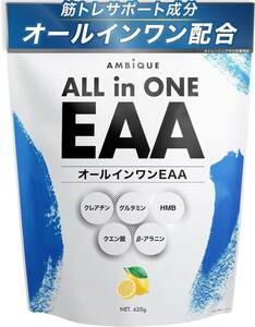 レモン 620g オールインワンEAA BCAA クレアチン グルタミン クエン酸 HMB [レモン風味] アンビーク 必須アミノ