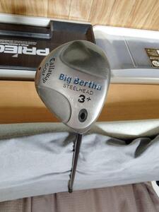 名機美品ビッグバーサ・スチールヘッド 3+W ヘッドカバー付　Bigbertha Steelhead