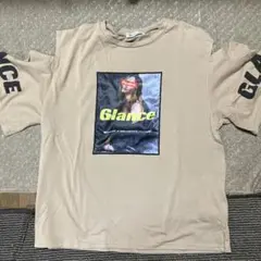 Glance ベージュ Tシャツ 半袖