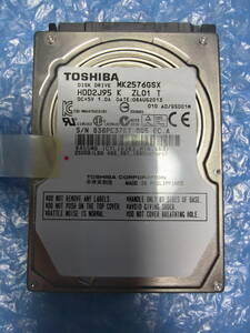 【中古】 TOSHIBA MK2576GSX 250GB/8MB 3952時間使用 管理番号:C123