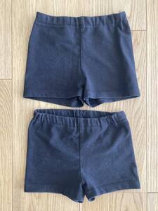 UNIQLO KIDS 434571 GIRLS ドライ オーバーパンツ（2枚組）09 BLACK 100 USED ユニクロ キッズ ガールズ