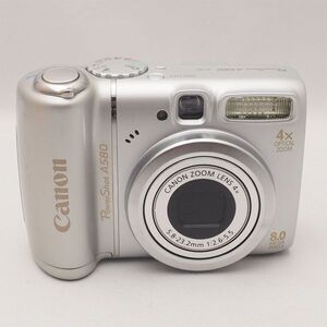 キャノン PowerShot A580 本体 単3電池 デジカメ CANON ジャンク扱い 管17644