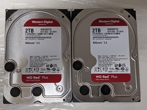 WESTERN DIGITAL Red WD20EFZX NX HA510 2個セット 2TB x2 4TB 3.5インチ SATA HDD WD ウェスタンデジタル レッド NASware3.0【中古】