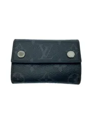 LOUIS VUITTON 3つ折り財布 レザー ブラック 総柄 メンズ M67630