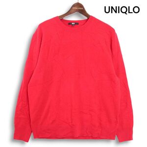 UNIQLO ユニクロ 秋冬 高級 カシミヤ100％♪ クルーネック セーター ニット Sz.XL レディース 大きいサイズ 　K4T02300_C#K