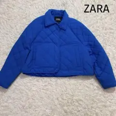 未使用級✨極美品✨完売　ZARA ブルー　キルティングジャケット　S