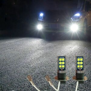 LEDフォグ LEDバルブ 12SMD 24V H3 6500K ホワイト 3030SMDチップ LEDフォグランプ 2個セット N535