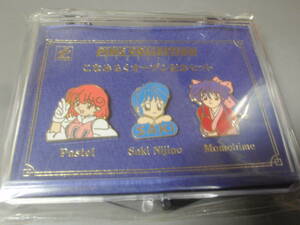 こなみるくオープン記念ピンズセットB　パステル(ツインビー)＆虹野沙希(ときめきメモリアル)＆桃姫(かってに桃天使)★新品・未開封//