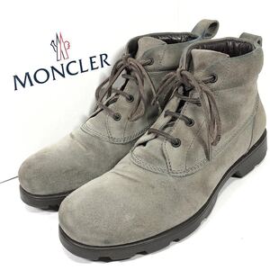 【モンクレール】基準内 MONCLER 靴 25.5cm ロゴモチーフ ショートブーツ ハイカットシューズ カジュアルシューズ スエード メンズ 41 箱