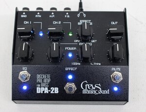 □ジャンク品□ Crews Maniac Sound DPA-2B ベース用プリアンプ エフェクター 本体のみ ※ノイズあり （2733416）