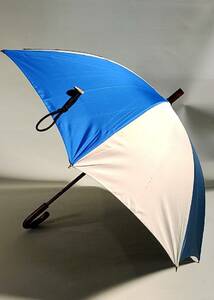 NU0320●【SALE】+RING plusring プラスリング 晴雨兼用傘　三色切り替え　木軸　中古美品