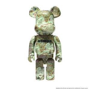 定価 ¥ 74,800- 輸送箱未開封品 BE@RBRICK atmos AGED MAP 1000% アトモス ベアブリック メディコムトイ medicomtoy medicom toy