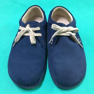 訳あり BIRKENSTOCK モデル名不明 42 27cm 青系 美中古 ビルケンシュトック スエード レザー スニーカー スリッポン 古着 アメカジ