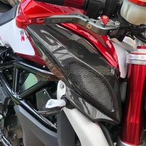 エキゾースト マフラーガード プロテクター 保護 Mv Agusta アグスタ Brutale 675 Dragster 2014 カーボンファイバー