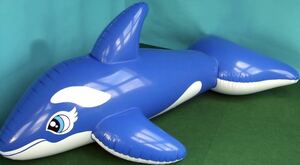 シャチ　ブルー　ツヤあり　フロート　空気ビニール風船　浮き輪　レア　新製品　新品未開封　日本未発売　Inflatable World製