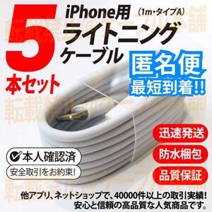 iPhone ライトニングケーブル アップルApple純正品質 USB充電ケーブル Lightning タイプA typeA 充電器 タイプC type-C非対応 匿名便配達