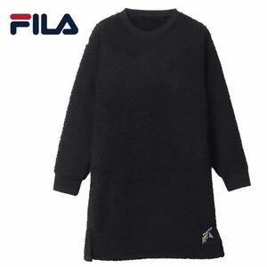 送料300円(税込)■wj037■レディース FILA 長袖 ボア ミニワンピース(443-607) L(柊)【シンオク】