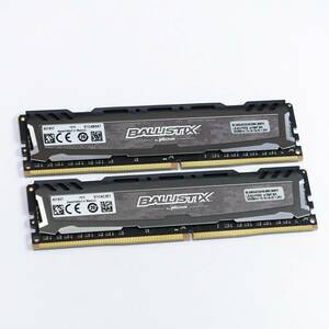 【送180円～】Crucial BALLISTIX/Micron DDR4 3000/PC4-24000 16GB 8GB x2 枚セット デスクトップ メモリ /3200 25600 8G 16G