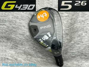 CT247 ツアー支給品 WRX PROTO 2022 PING G430 HYBRID #5 26 (リアル 26.25°) スペックシート付き TOUR ISSUE