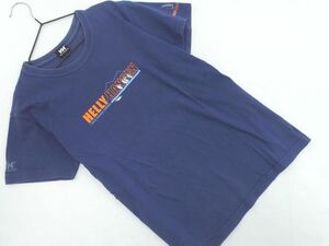 ネコポスOK HELLY HANSEN ヘリーハンセン プリント Tシャツ sizeM/青 ■◆ ☆ ega8 レディース