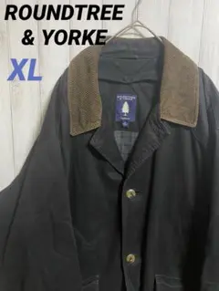 ROUNDTREE＆YORKE ハンティングジャケット ブラック 古着 XL