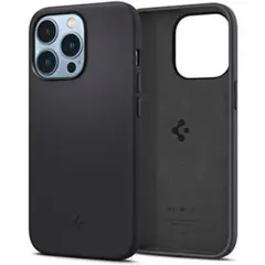 Spigen iPhone13Proケース シリコン 衝撃吸収 マット ブラック