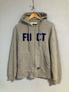 ★FUCT ファクト スウェット ダブルZIPパーカ S 日本製 グレー フーディー パーカー スウェットパーカ