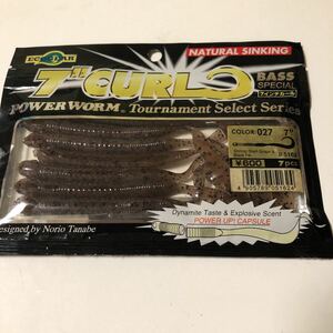 エコギア　ECOGEAR POWER WORM パワーワーム　7 CURL 7インチカール　7pcs BASS SPECIAL