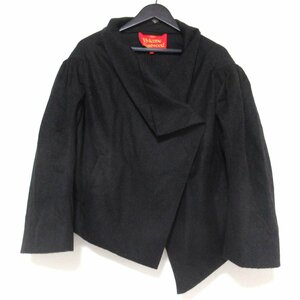 美品 Vivienne Westwood ヴィヴィアンウエストウッド mtt社製生地使用 変形デザイン ローデンクロス コート ジャケット 40サイズ ブラック