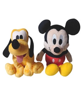 ディズニー Disney ミッキー プルート おすわりぬいぐるみ 新品 2点セット