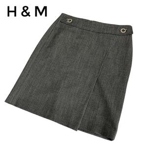 (b3)H&M スカート　グレー　エイチアンドエム