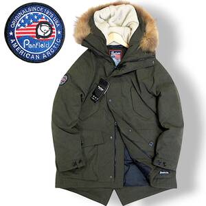 定4.9万 新品◆PENFIELD◆防風 保温 ダックダウン ミリタリー ダウンジャケット モッズコート L カーキ◆ペンフィールド アウトドア◆J3100