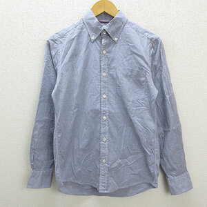 X★ ユナイテッドアローズ/Green Label RELAXING 総ステッチ 長袖BDシャツ【S】灰色系MENS/13【中古】■