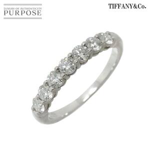 ティファニー TIFFANY&Co. フォーエバー ハーフ ダイヤ 10号 リング ダイヤ 幅3mm Pt 指輪 エンブレイス Half Diamond Ring 90242495