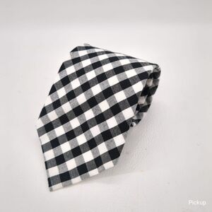 【美品】COMME des GARCONS HOMME DEUX コム デ ギャルソン オム ドゥ ネクタイ ブラック×ホワイト チェック ◆3104/磐田店