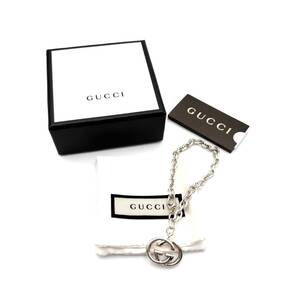 【1000円スタート】GUCCI　グッチ　ブレスレット　インターロッキング　G　シルバー　ブランドアクセサリー　ファッション　刻印1B-011