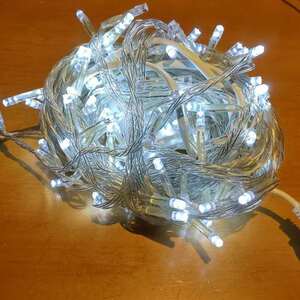 注目：LED ★ クリスマス ツリーライト 8～10M/約100球 ホワイト ★ 中古品01