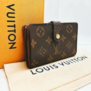 A262【ほぼ極美品】LOUIS VUITTON ルイヴィトン モノグラム ポルトモネ ビエ ヴィエノワ がま口 二つ折り財布 ウォレット M61663/TH0011