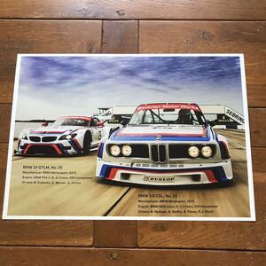 ポスター★BMW 1975 - 2015 Classic レーシングポスター★3.0CSL/Z4 GTLM/ツーリングカー選手権/セブリング12時間