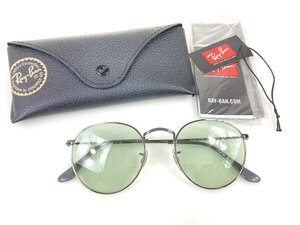 未使用　レイバン　Ray-Ban　サングラス　ラウンドメタル　調光レンズ　RB3447 004/T1　50□21　ガンメタル/ライトグリーン　YSG-101