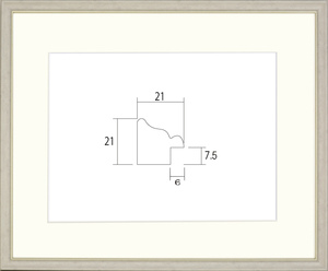 額縁　水彩用額縁 1.5mm厚UVカットアクリル付 8229 F4号 ホワイト