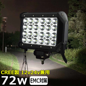 941 LEDワークライト サーチライト CREE製 72W 狭角 スポットライト 集魚灯 作業灯 重機 LED投光器 12V 24V 船舶ライト 漁船 農業機械 