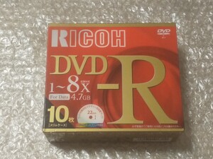 (貴重)(廃盤)(新品未開封) (10枚)RICOH リコー DVD-R 1-8倍速 4.7GB For Data インクジェットプリンタ対応 スリムケース ★TDK maxell