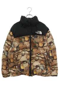 シュプリーム ダウンジャケット ノースフェイス 16AW Nuptse Jacket サイズ:L リーフカモ柄ヌプシダウンジャケット 中古 SB01